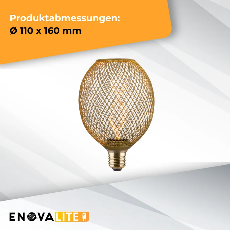 LED Filament Leuchtmittel, E27, 4 W, 120 lm, warmweiß, dimmbar