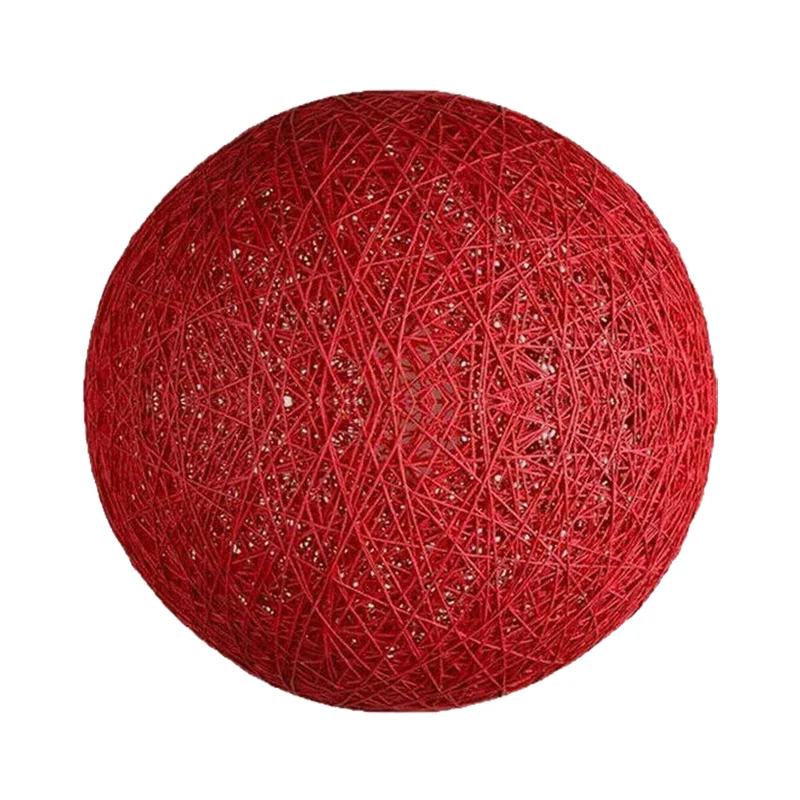 Rote Rattan-Pendelleuchte Ø20cm mit E27-Fassung~2081