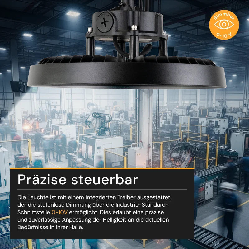 LED HighBay UFO, 200 W, 34000 lm, CCT (warm-/neutral-/kaltweiß)