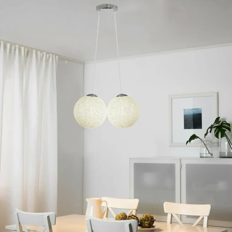 Moderne Rattan hängelampen weiß für Schlafzimmer & Küche~2060