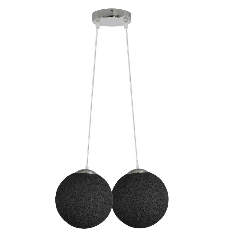 Rattan Lampe Geflochtener Lampenschirm deko schwarz lampen~2059