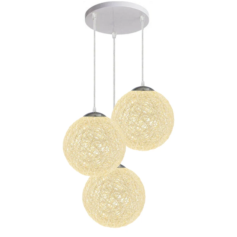 Rattan Pendelleuchte 3 Flammig Modern Lampenschirme~2046