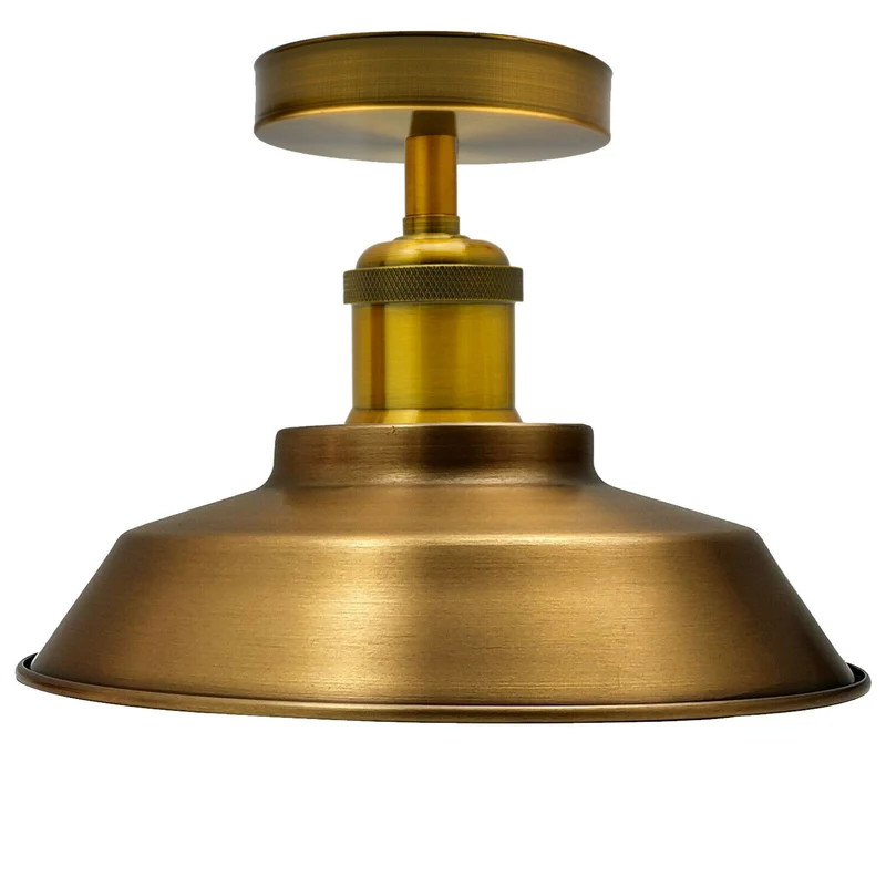 Deckenlampe 22 cm Gelbes Messing Pendelleuchte für esszimmer~2038