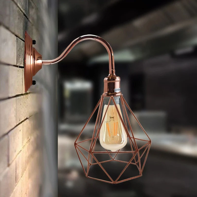 Design Wandleuchte innen roségold E27 Luxuslampen~1904