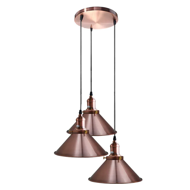 Industriel Pendelleuchte 3 flammig Hängelampen für Die Küche~1893