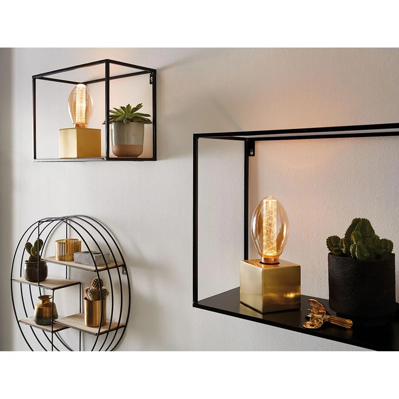 Leuchtmittel 2er Bündel LED ST64 Innenkorb Spirale Gold
