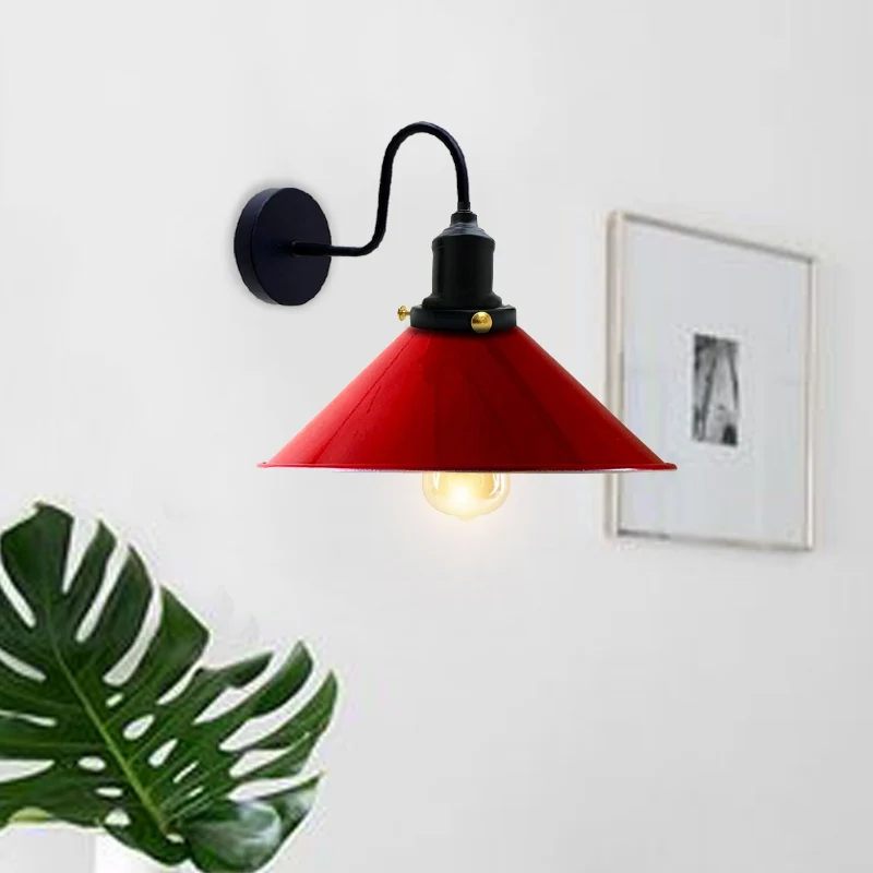 Retro Wandlampe mit Schwanenhals & Metall E27 ~1796