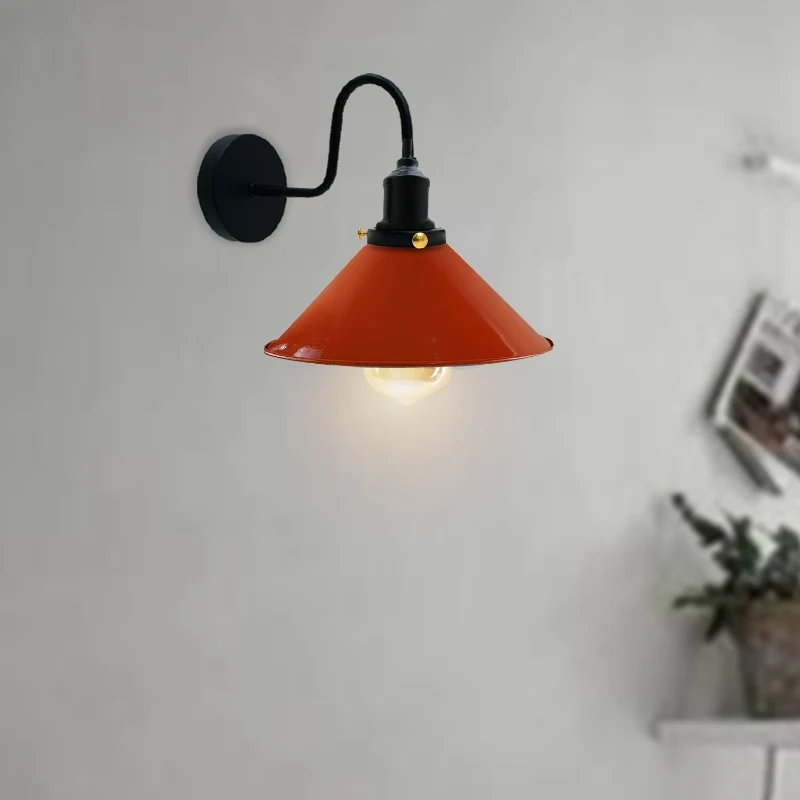 Retro Wandlampe mit Schwanenhals & Metall E27 ~1796