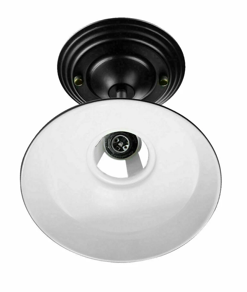 Schwarze Pendelleuchte mit E27-Fassung – Lampenschirm aus Metall für Wohnzimmer & Restaurant~1658