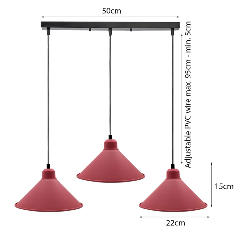 Hängelampe kristall Kronleuchter Kegel Schatten rosa Farbe pendelleuchten~1769