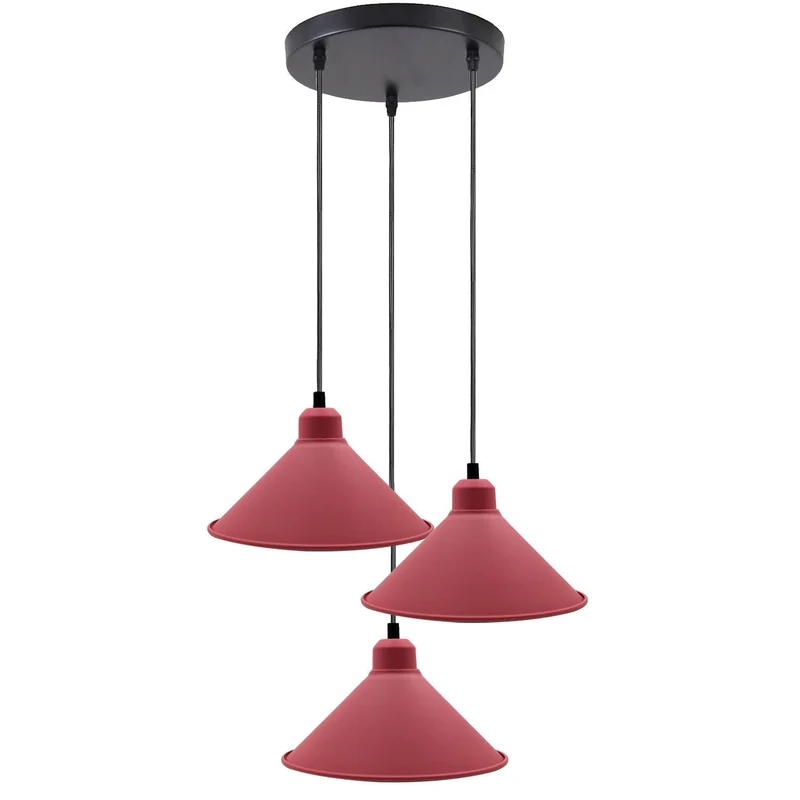 Hängelampe kristall Kronleuchter Kegel Schatten rosa Farbe pendelleuchten~1769