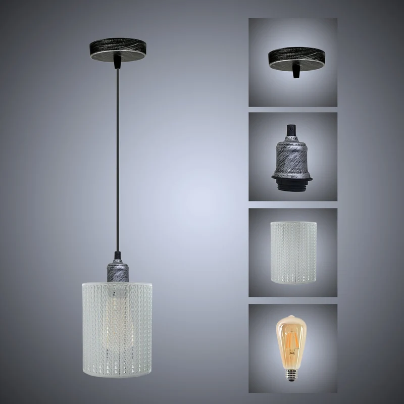 Pendelleuchte E27 mit Lichtkäfig | Vintage Industriestil~1849
