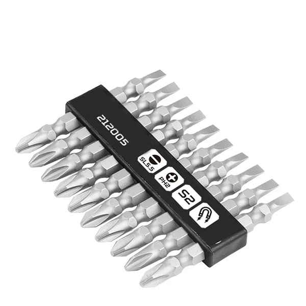 Schraubendreher-Bitsatz, 10-teilig, PH2/SL5,5 x 65 mm