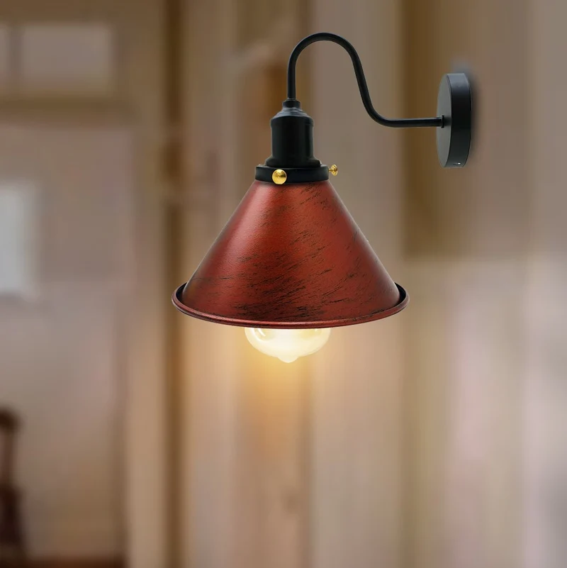 Vintage wandleuchte innen modern led Kegelschirm~1761
