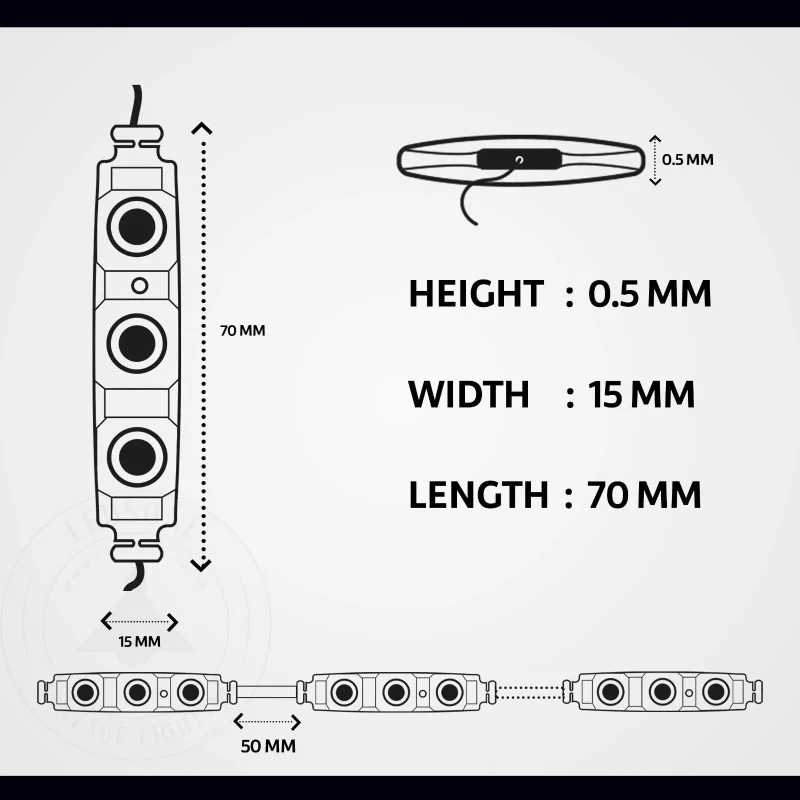 RGB-LED-Streifen SMD LED-Injektionsmodul DC12V 10 pcs ~1754