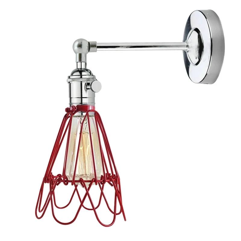 Kreative Retro Industrial E27 Wandleuchte Nordic Water Lilly Shaped Guard Wall Light aus Schmiedemetall~1846