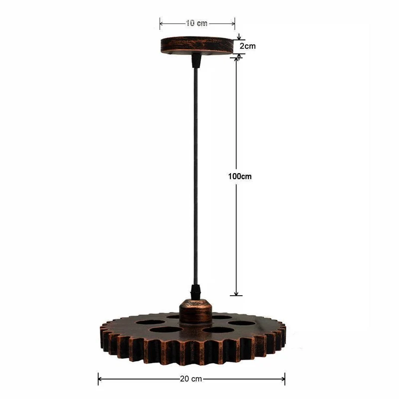 Zahnrad Retro Industrial Vintage Deckenleuchte Lampenschirm ~3851