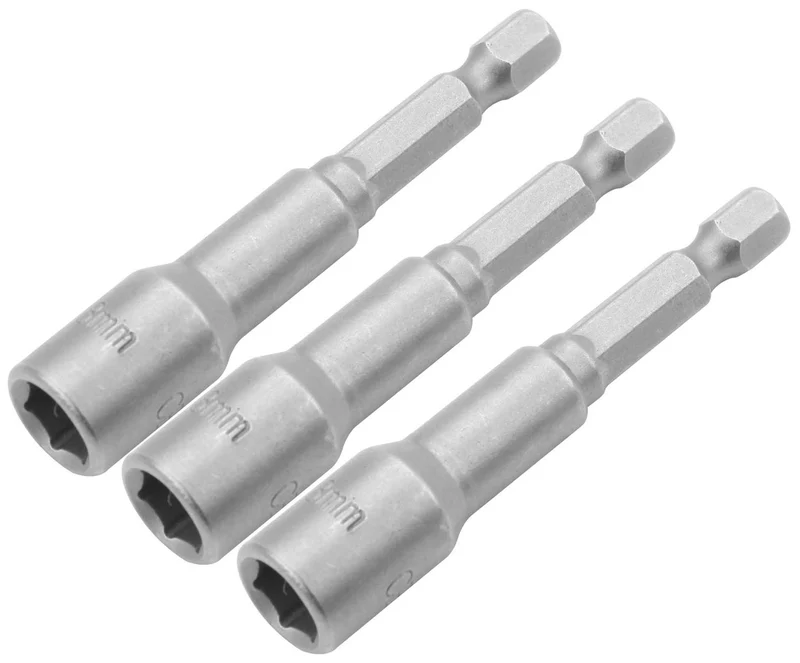 Stecknuss-Bitsatz, 6 x 65 mm, 1/4"