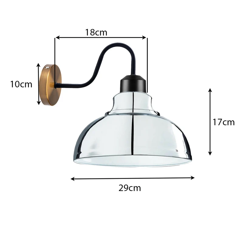 Schaltbare Wandleuchte Metall Industriestil E27 60W 110-240V, modernes Retro-Design~1601