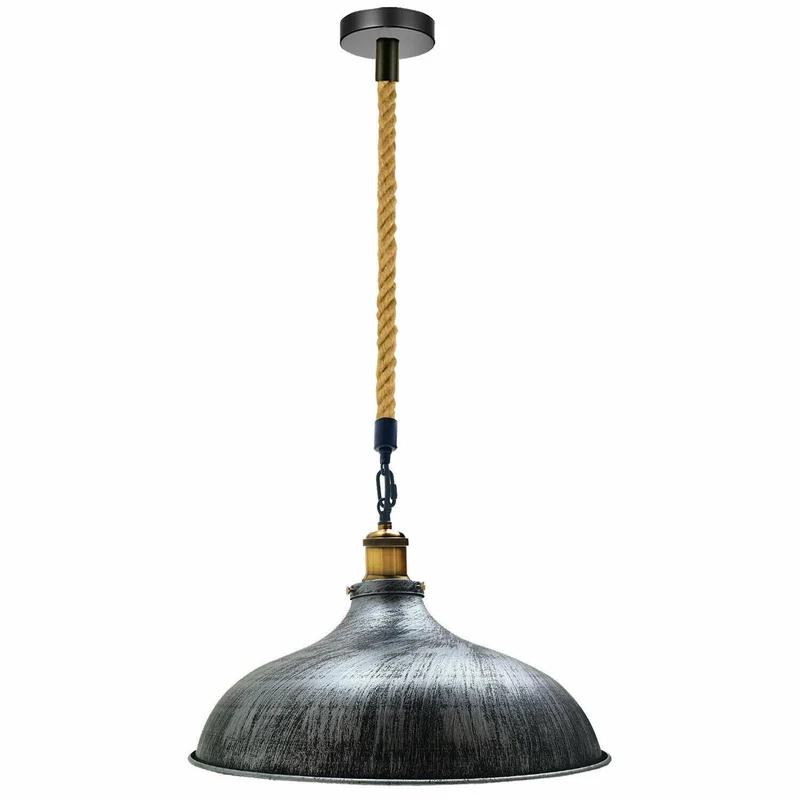 Luxuriöse Pendelleuchten in gebürstetem Silber~2913