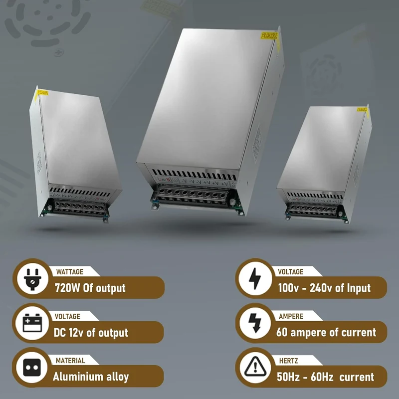 LED Transformator 720W 12V Netzteil IP20, Schaltnetzteil ~1541