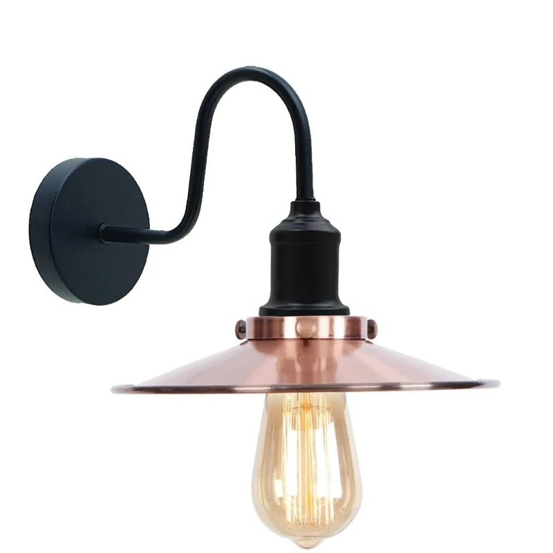 Vintage Wandleuchte Kupfer Industrial Wandlampe Retro Design ~1520