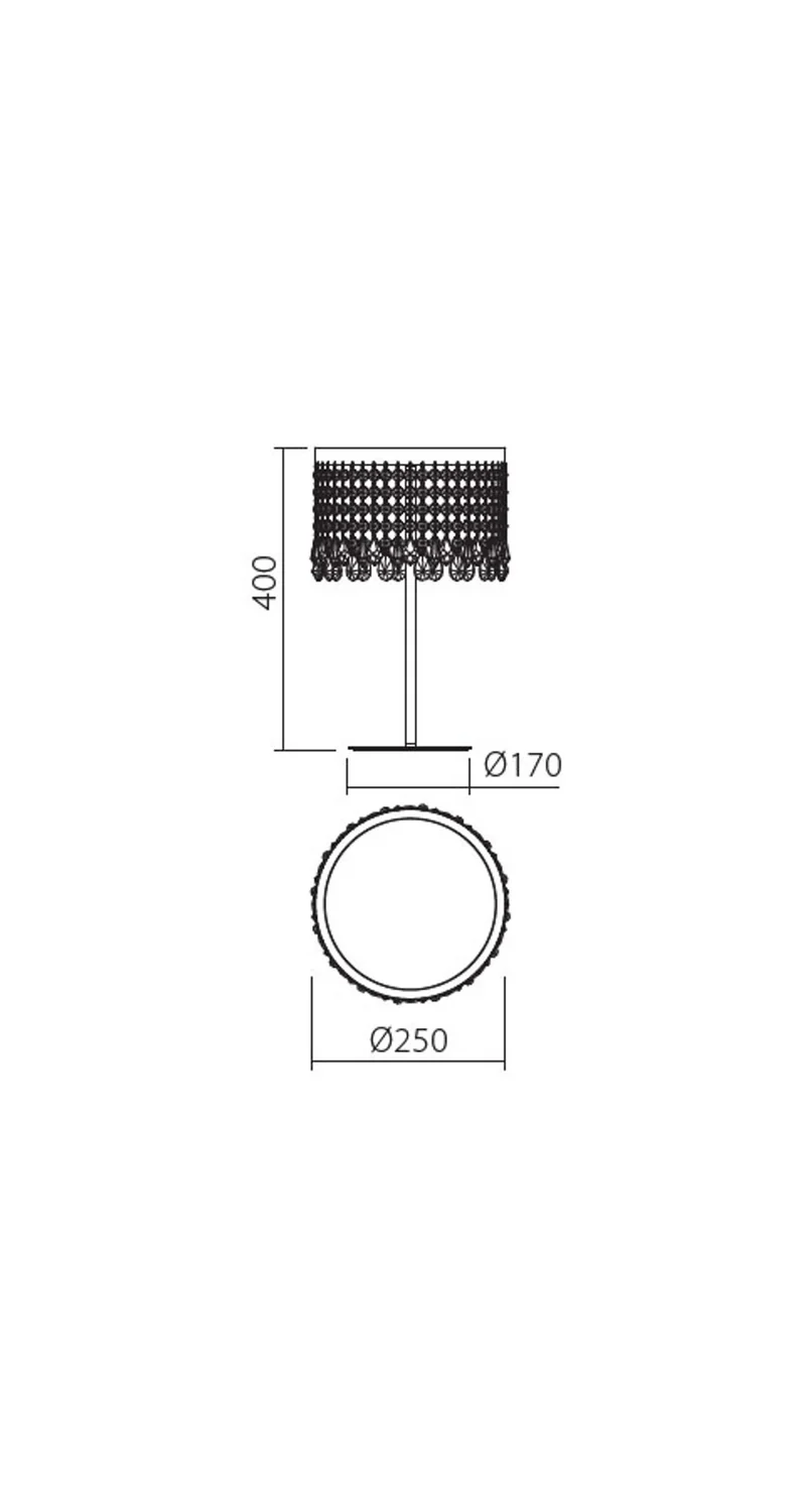 LED-Tischleuchte Vanesia Goldfarben Dimmbar 25cm