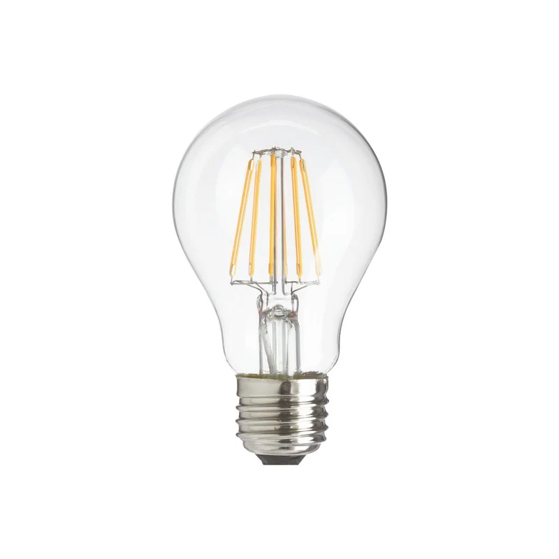 10er Pack LED Filament Leuchtmittel E27, A60, 7W, 700lm, 2700K, transparentes Glas