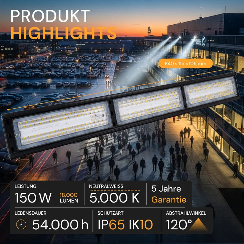 LED HighBay Linear, 150 W, 18000 lm, 5000 K (neutralweiß)