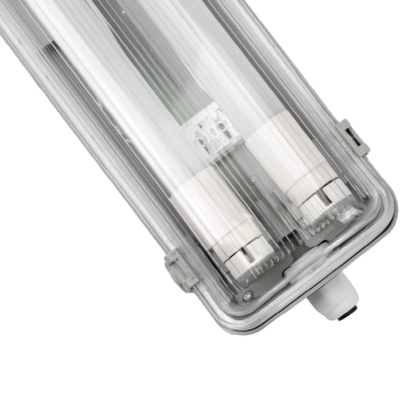 LED Wannenleuchte 120 cm, inkl 2x18W LED-Röhren T8, durchschleifbar, 4000K, IP65, IK08