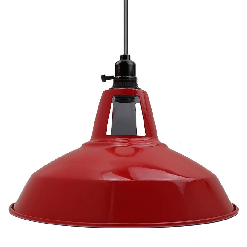Vintage Industrial Pendelleuchte mit Deckenschalter ~1700