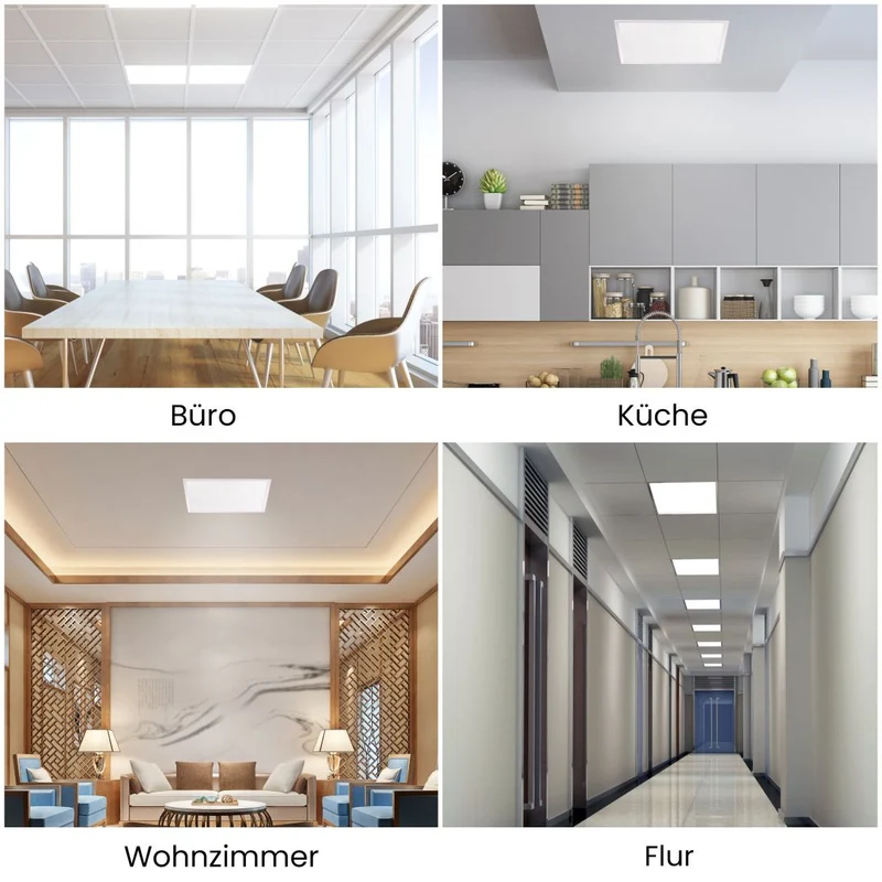 4er Pack LED Panel, 60x60 cm, 36 W, 3600 lm, 4000 K (neutralweiß)