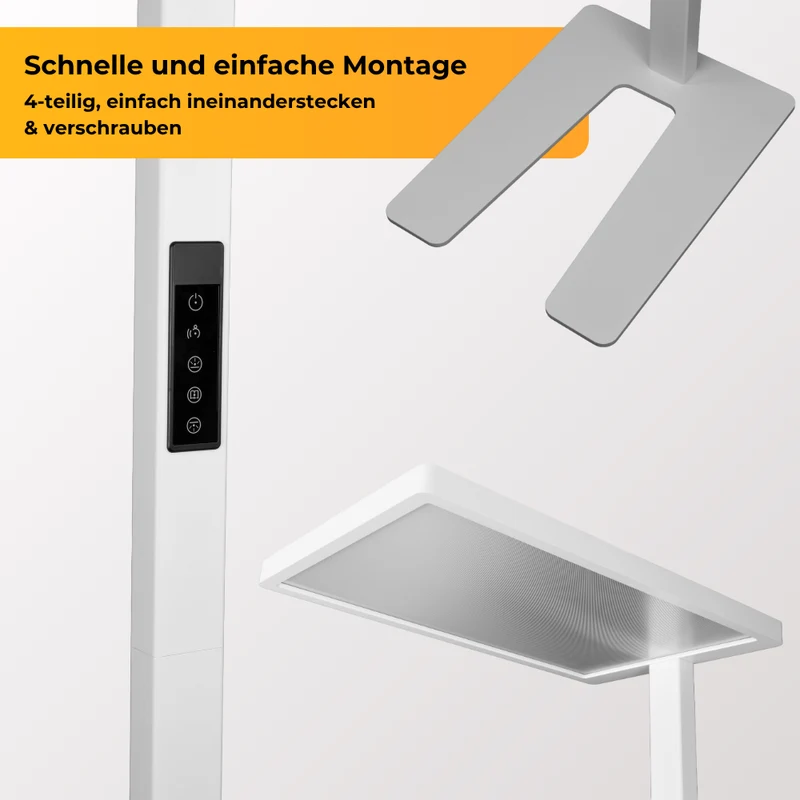 LED Büro-Stehleuchte Up&Down mit Bewegungssensor, 110W, 10.500lm, 4000K, UGR 98, dimmbar