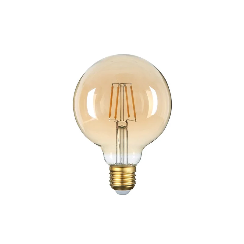 LED Filament Leuchtmittel, Vintage Lampe, G95, gold, E27, groß, Ø 95 mm, 4 W, 400 lm