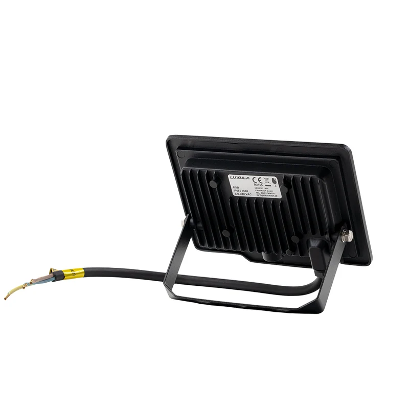 RGB LED-Fluter, 20 W, schwarz, IP65, mit Fernbedienung, RGBW-Farbwechsel