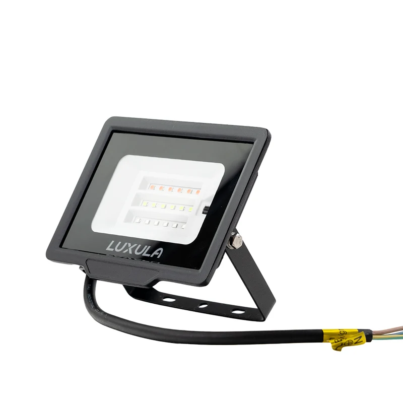 RGB LED-Fluter, 20 W, schwarz, IP65, mit Fernbedienung, RGBW-Farbwechsel
