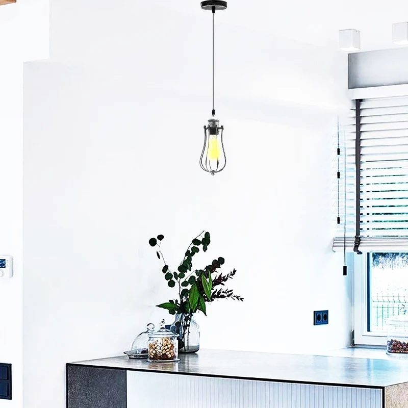 LEDSONE Industrial Käfig-Hängelampe Pendelleuchten ~1684