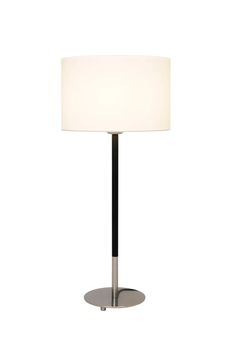 Tischlampe Enzio Ø 26cm mit Schirm Rund Silber