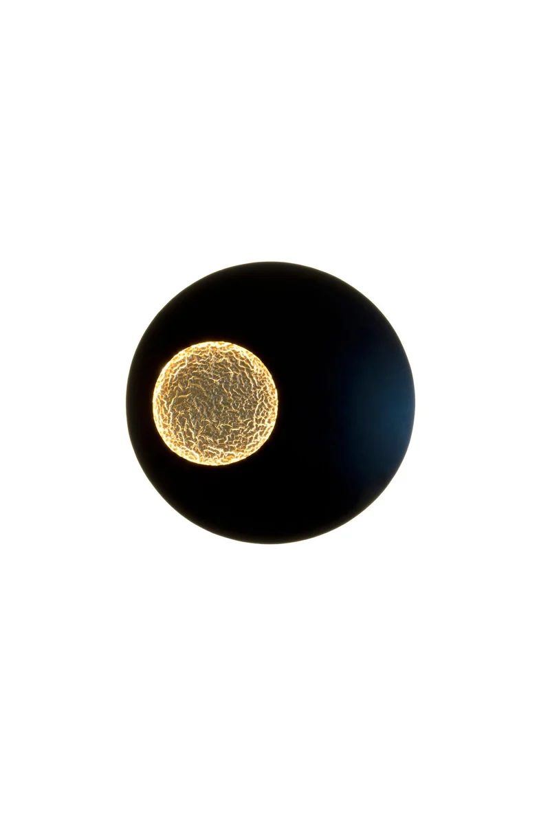 LED-Wandleuchte Luna Rund Klein dimmbar gehämmert Ø 40cm