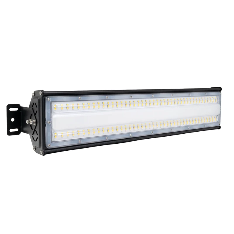 LED-Hallenleuchte, linear, 50 W, 6000 lm, 5000 K (neutralweiß), IP65, EPISTAR LED, schwarz
