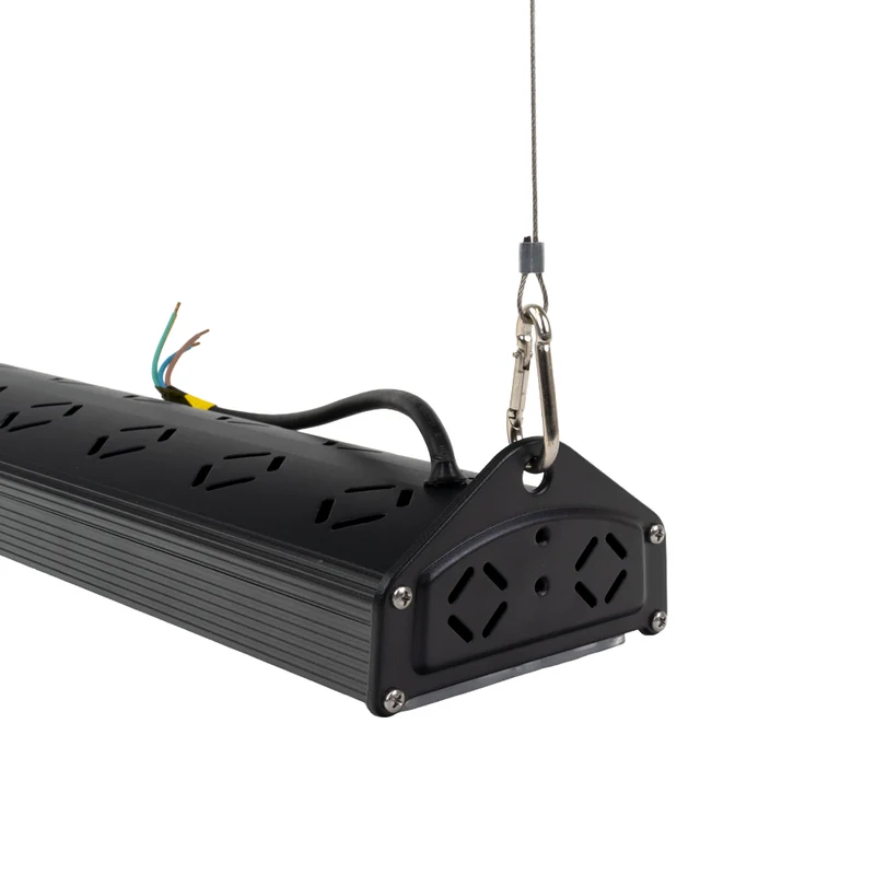 LED-Hallenleuchte, linear, 50 W, 6000 lm, 5000 K (neutralweiß), IP65, EPISTAR LED, schwarz