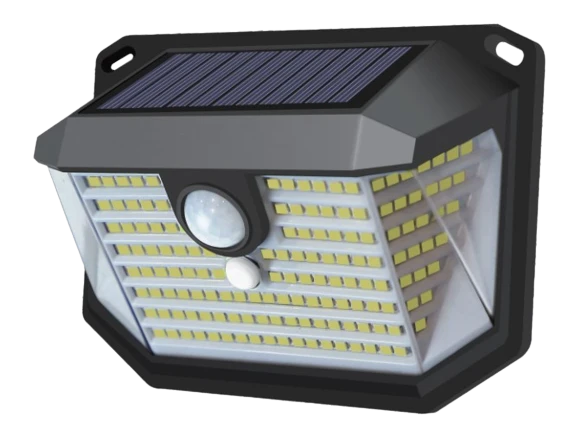 Solar-Wandleuchte mit PIR-Lichtsensor, 7 Stunden Leuchtdauer, mit 3 Lichtmodi, IP44-geschützt und in kaltweiß