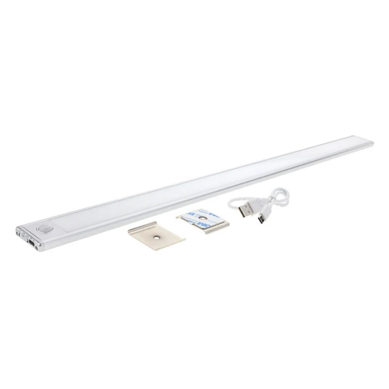LED Schrankleuchte mit Bewegungsmelder, 3,5 W, 60 cm, 230 lm, 3000 K (warmweiß), silber