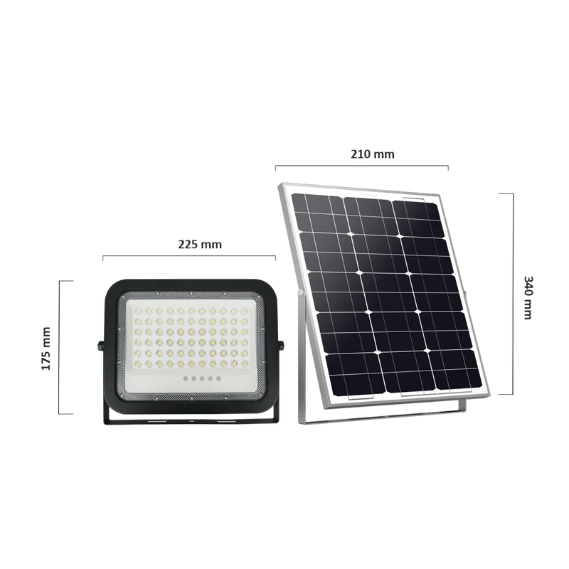 Solarstrahler PRO, LED-Fluter, Solar mit Akku, 10 W PV, 1400 lm, 6500K, IP65, Aludruckguss