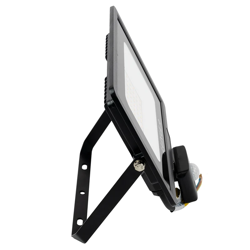 LED-Fluter mit Bewegungsmelder, 50 W, 3000 K (warmweiß), 5000 lm, schwarz, IP65