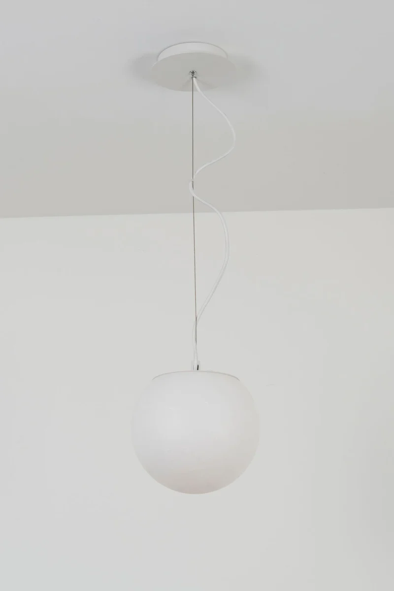 Hängelampe Moon Piccolo Kunststoff Rund Ø 20cm Weiß
