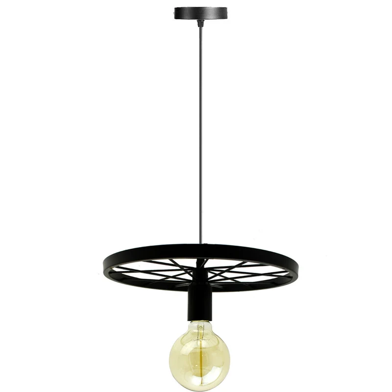 Moderne industrielle Retro Pendelleuchte Deckenleuchte Radleuchte für Schlafzimmer Cafe~1426