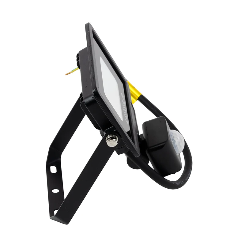 LED-Fluter mit Bewegungsmelder, 10 W, 3000 K (warmweiß), 1000 lm, schwarz, IP65