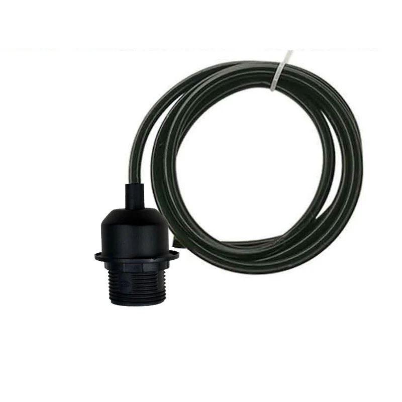 E27 Lampenfassung mit 90 cm Pendelkabel – Schwarz mit ~1647