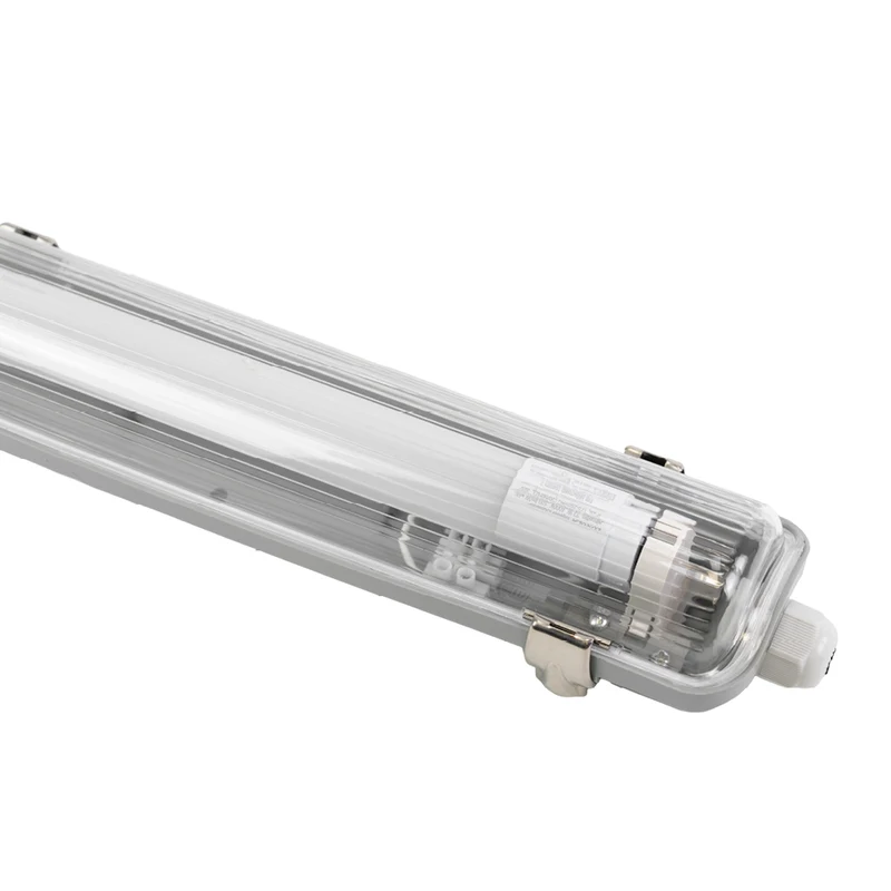 LED Wannenleuchte mit 1x 22W LED-Röhren T8, 150cm, 4000K, IP65, IK08